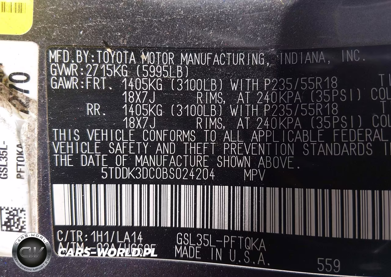 2011 Toyota Sienna Limited VIN:5TDDK3DC0BS024204 - 9