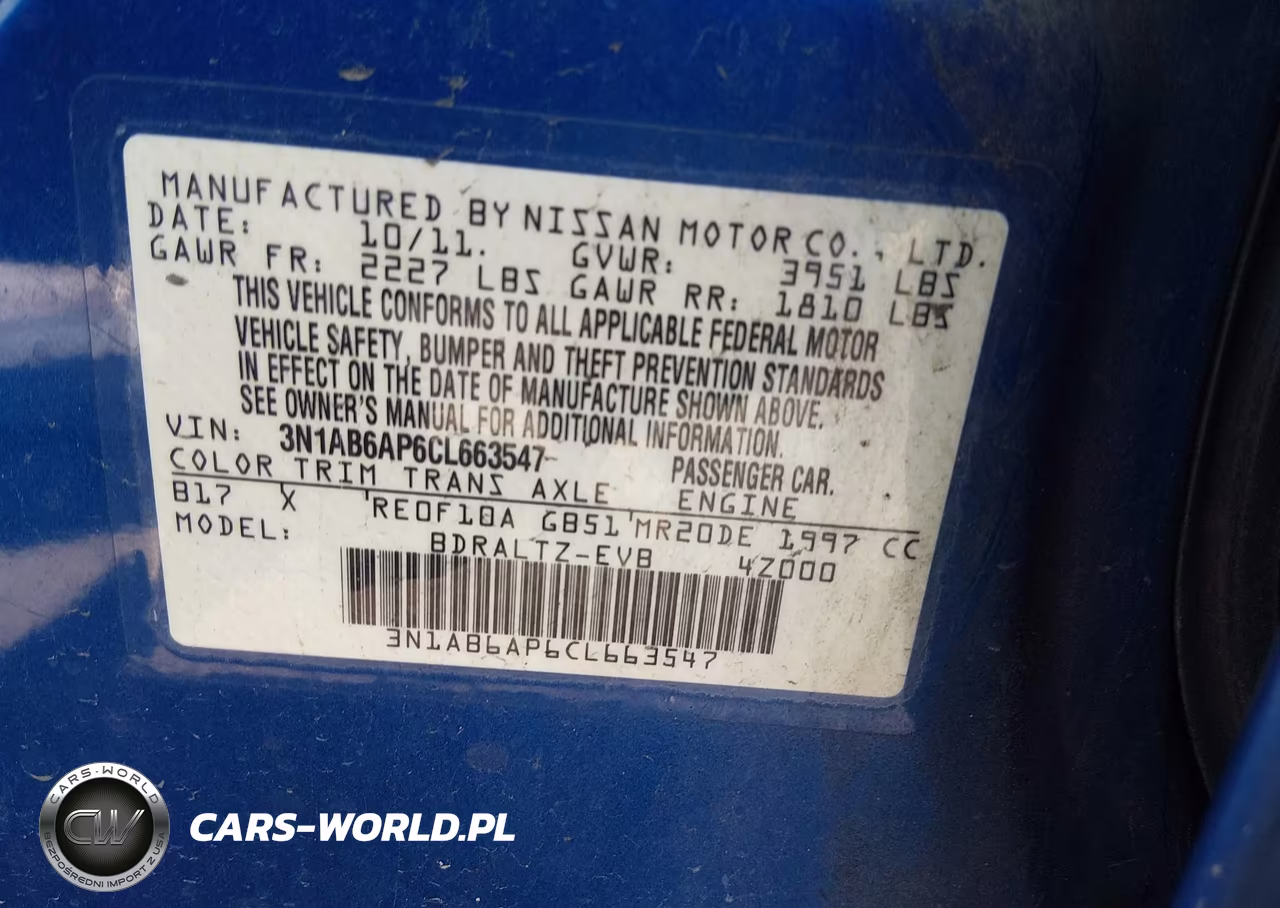 2012 Nissan Sentra 2.0 Sr VIN:3N1AB6AP6CL663547 - 9