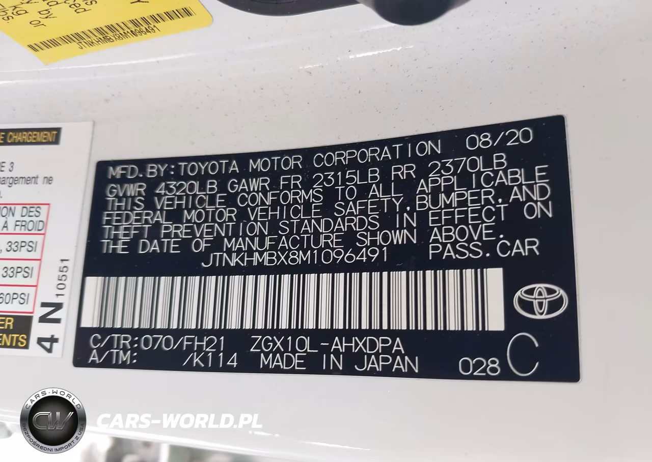 2021 Toyota C-Hr Le VIN:JTNKHMBX8M1096491 - 9