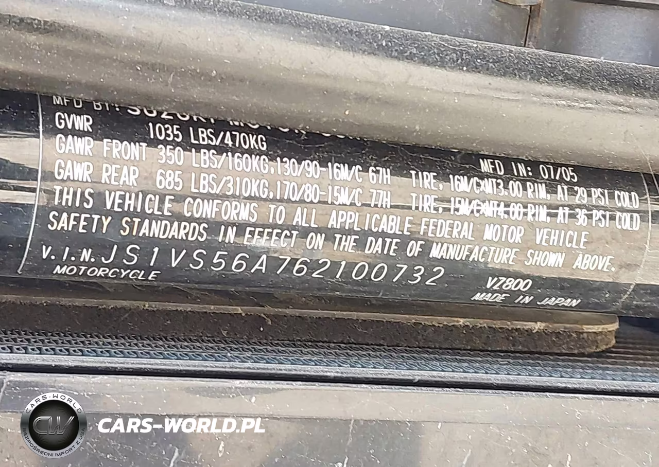 2006 Suzuki M50 Bk5 VIN:JS1VS56A762100732 - 10