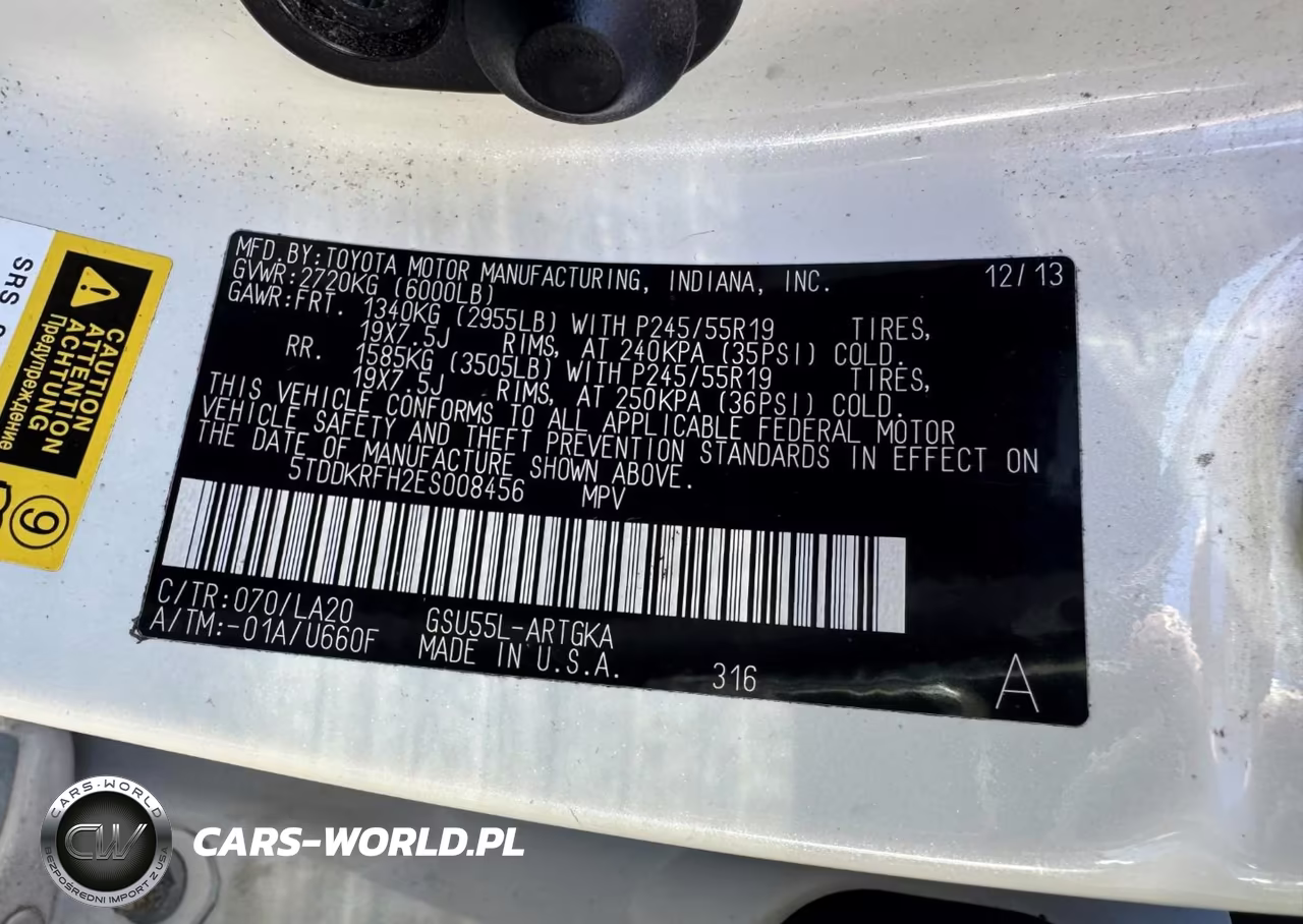 2014 Toyota Highlander Limited Platinum V6 VIN:5TDDKRFH2ES008456 - 9