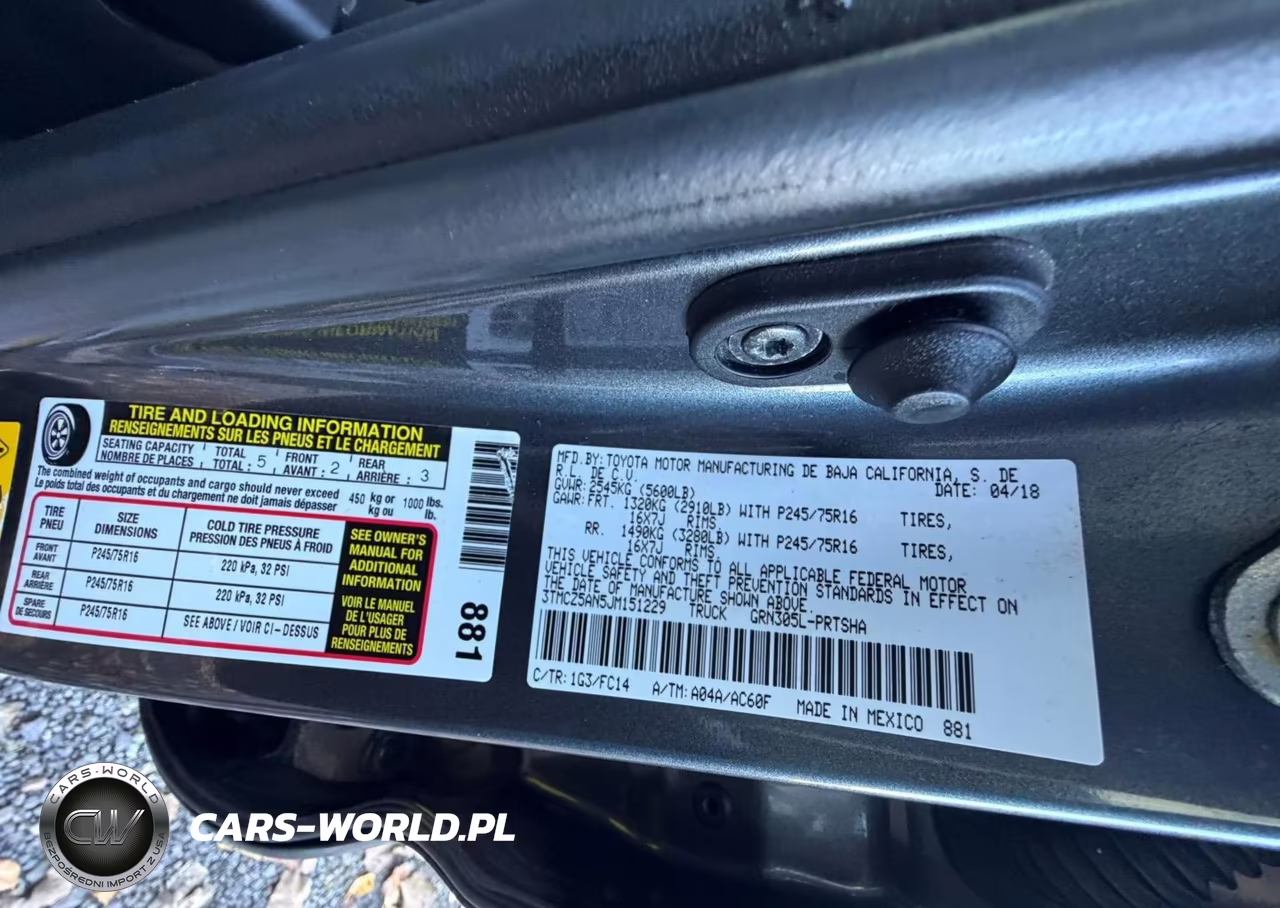 2018 Toyota Tacoma Sr5 V6 VIN:3TMCZ5AN5JM151229 - 9