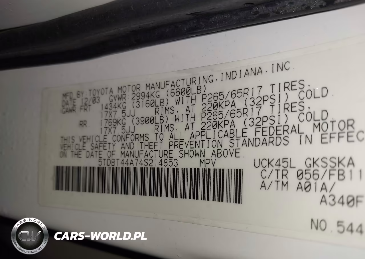 2004 Toyota Sequoia Sr5 V8 VIN:5TDBT44A74S214853 - 9