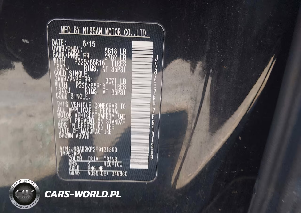 2015 Nissan Quest Platinum-S-Sl-Sv VIN:JN8AE2KP2F9131399 - 9