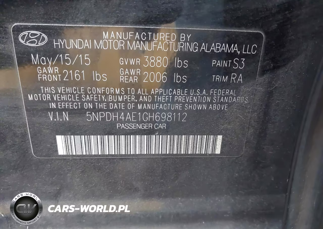 2016 Hyundai Elantra Se VIN:5NPDH4AE1GH698112 - 9