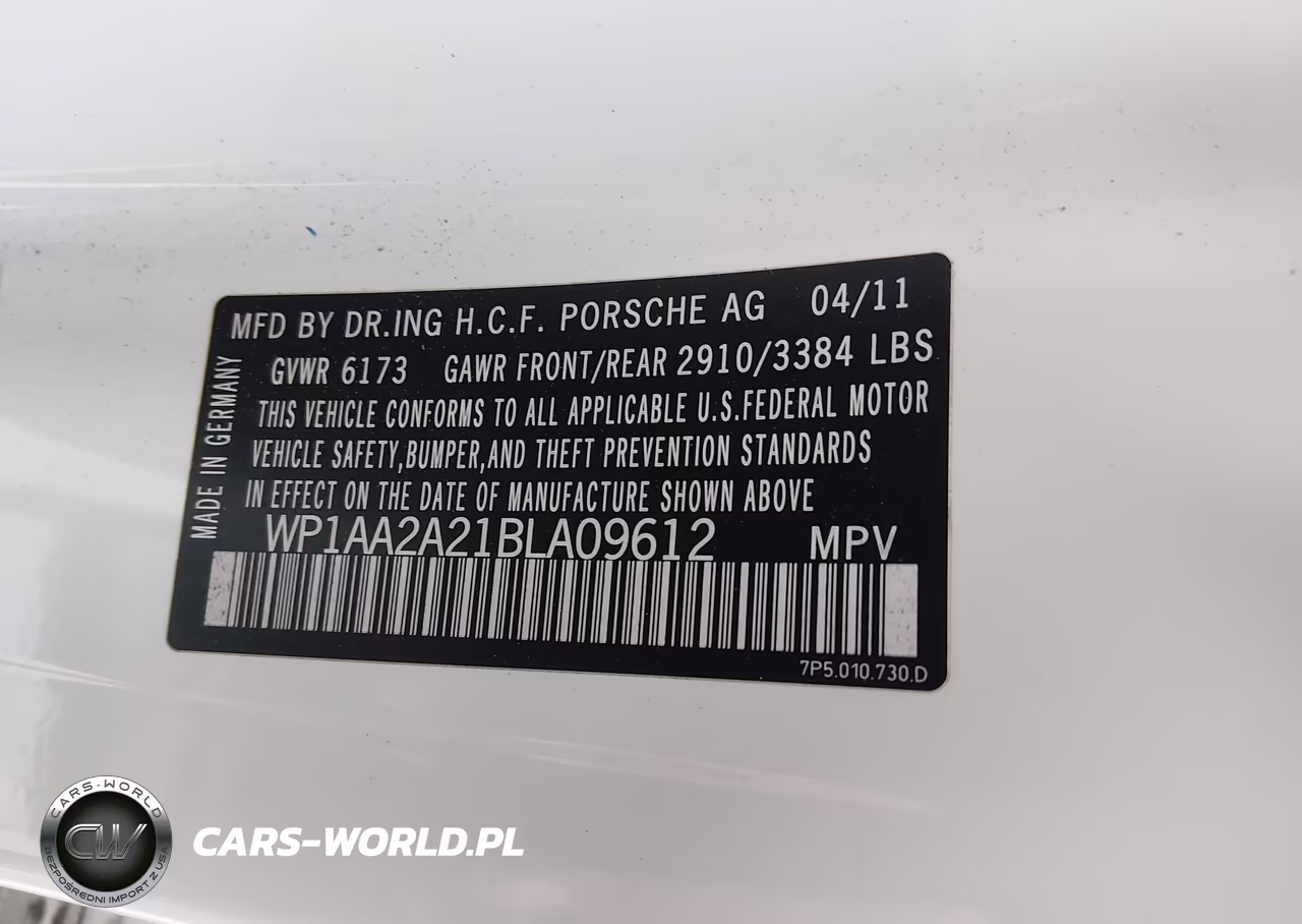 2011 Porsche Cayenne VIN:WP1AA2A21BLA09612 - 9