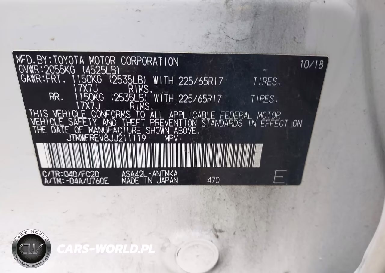 2018 Toyota Rav4 Xle VIN:JTMWFREV8JJ211119 - 9