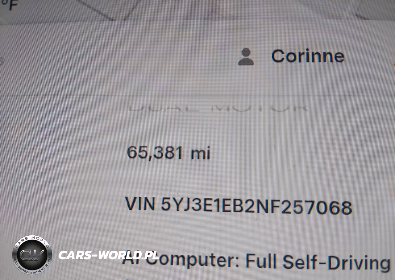 2022 Tesla Model 3 Long Range Dual Motor All-Wheel Drive VIN:5YJ3E1EB2NF257068 - 16