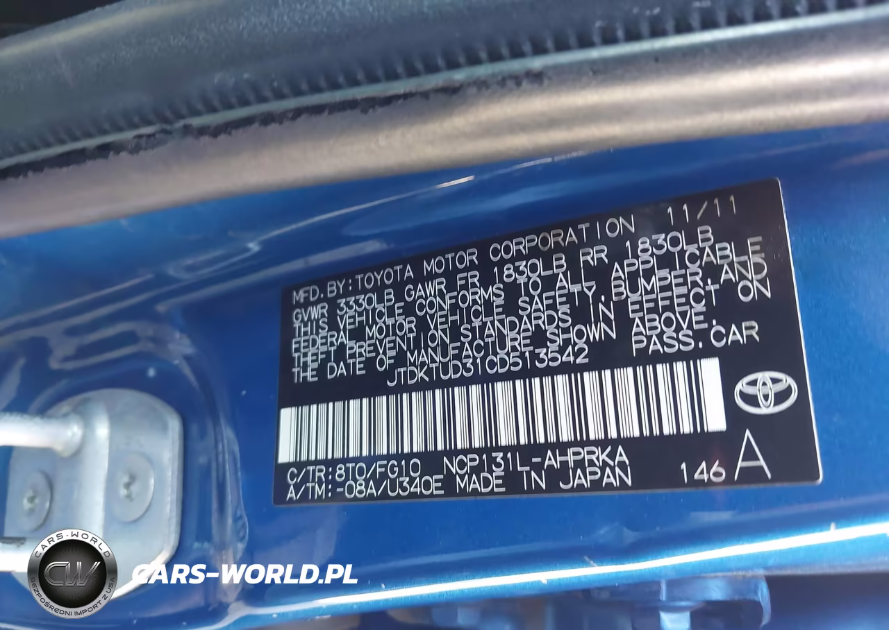 2012 Toyota Yaris Le VIN:JTDKTUD31CD513542 - 9