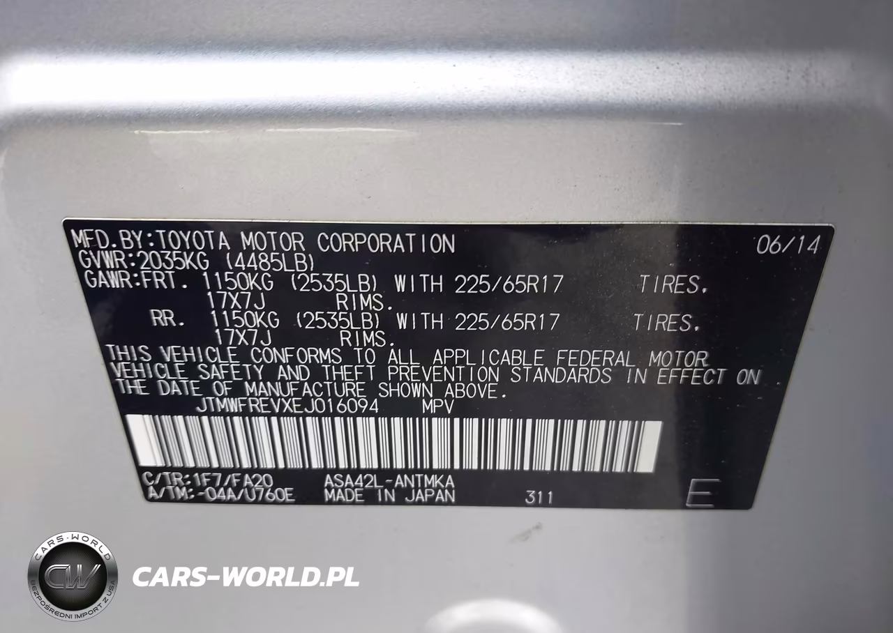 2014 Toyota Rav4 Xle VIN:JTMWFREVXEJ016094 - 9