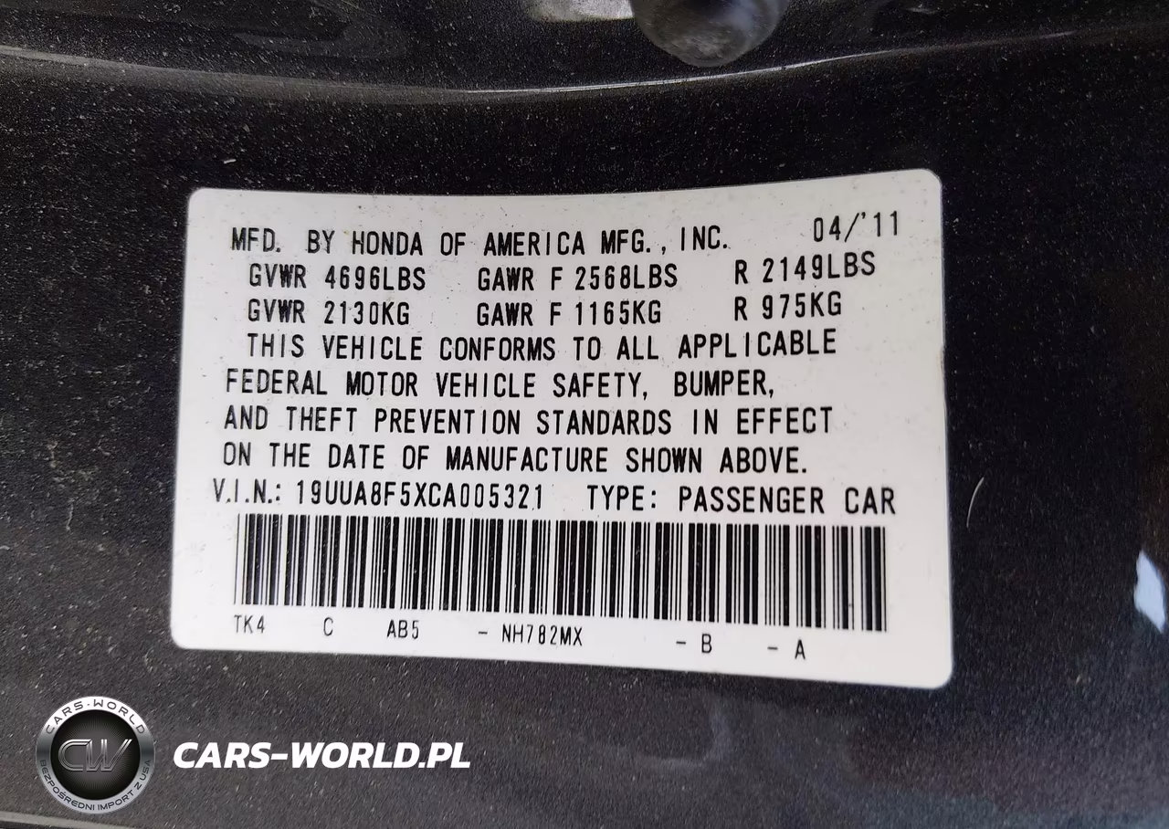 2012 Acura Tl 3.5 VIN:19UUA8F5XCA005321 - 9