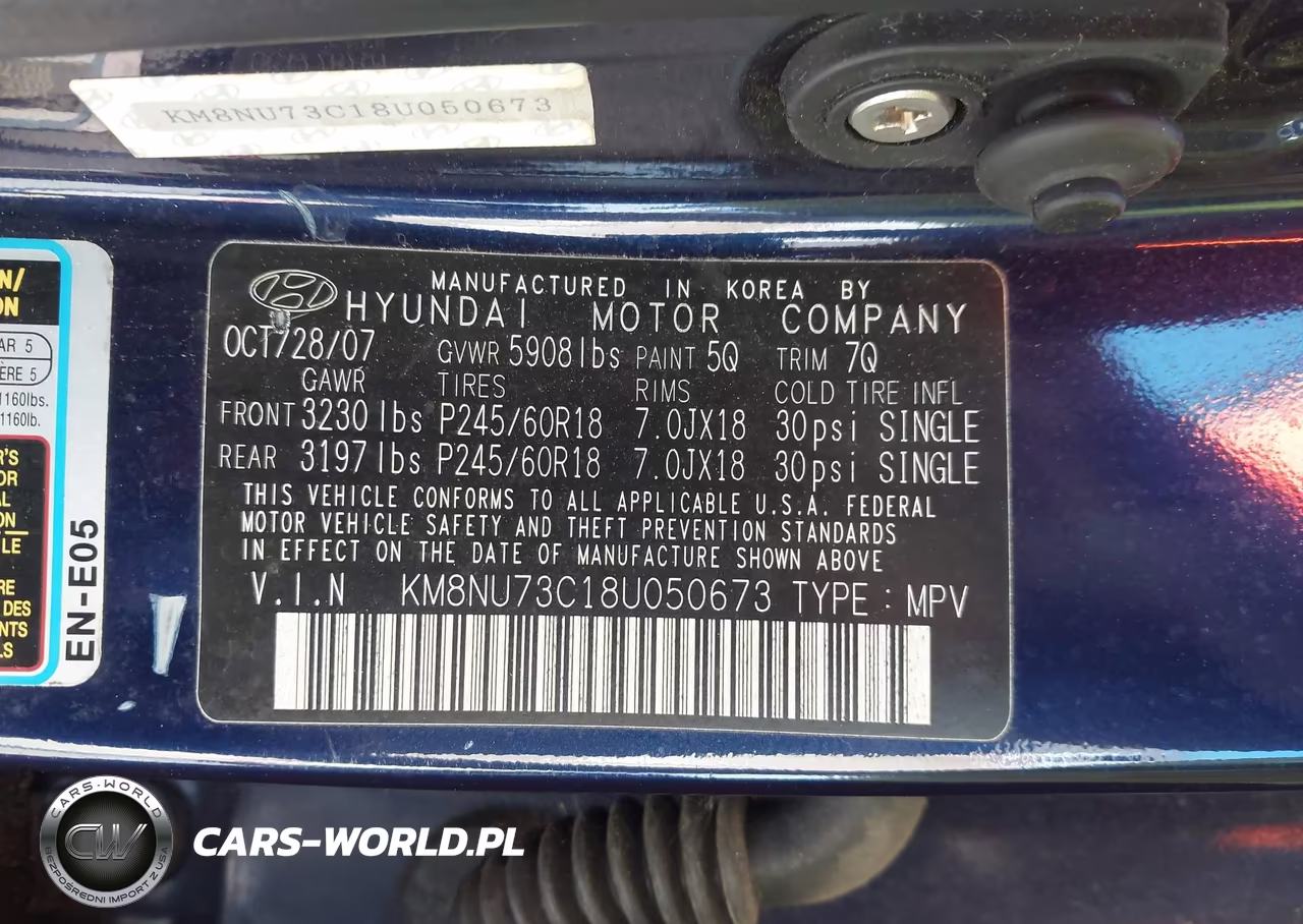 2008 Hyundai Veracruz Gls-Limited-Se VIN:KM8NU73C18U050673 - 9