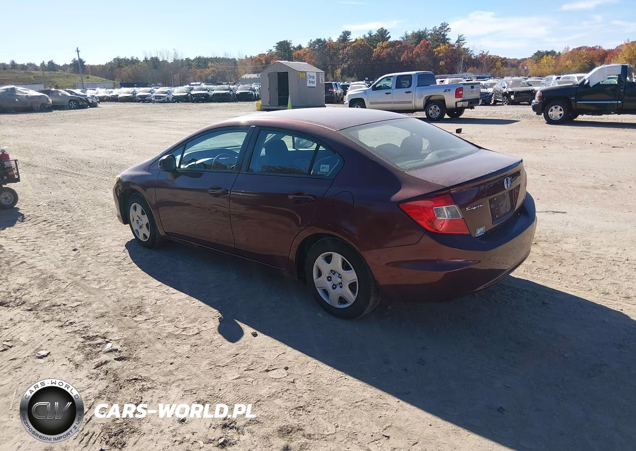 2012 Honda Civic Lx VIN:2HGFB2F57CH607498 - 3