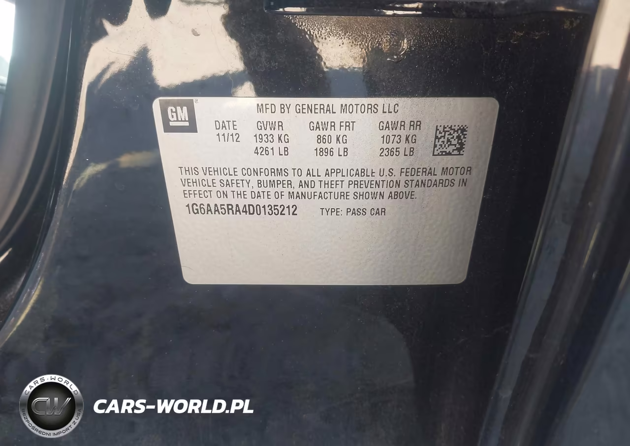 2013 Cadillac Ats Standard VIN:1G6AA5RA4D0135212 - 9