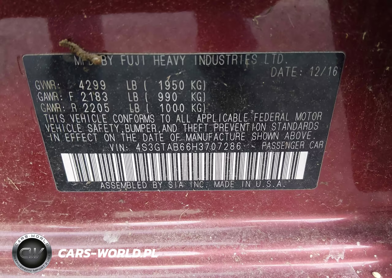 2017 Subaru Impreza 2.0I Premium VIN:4S3GTAB66H3707286 - 9