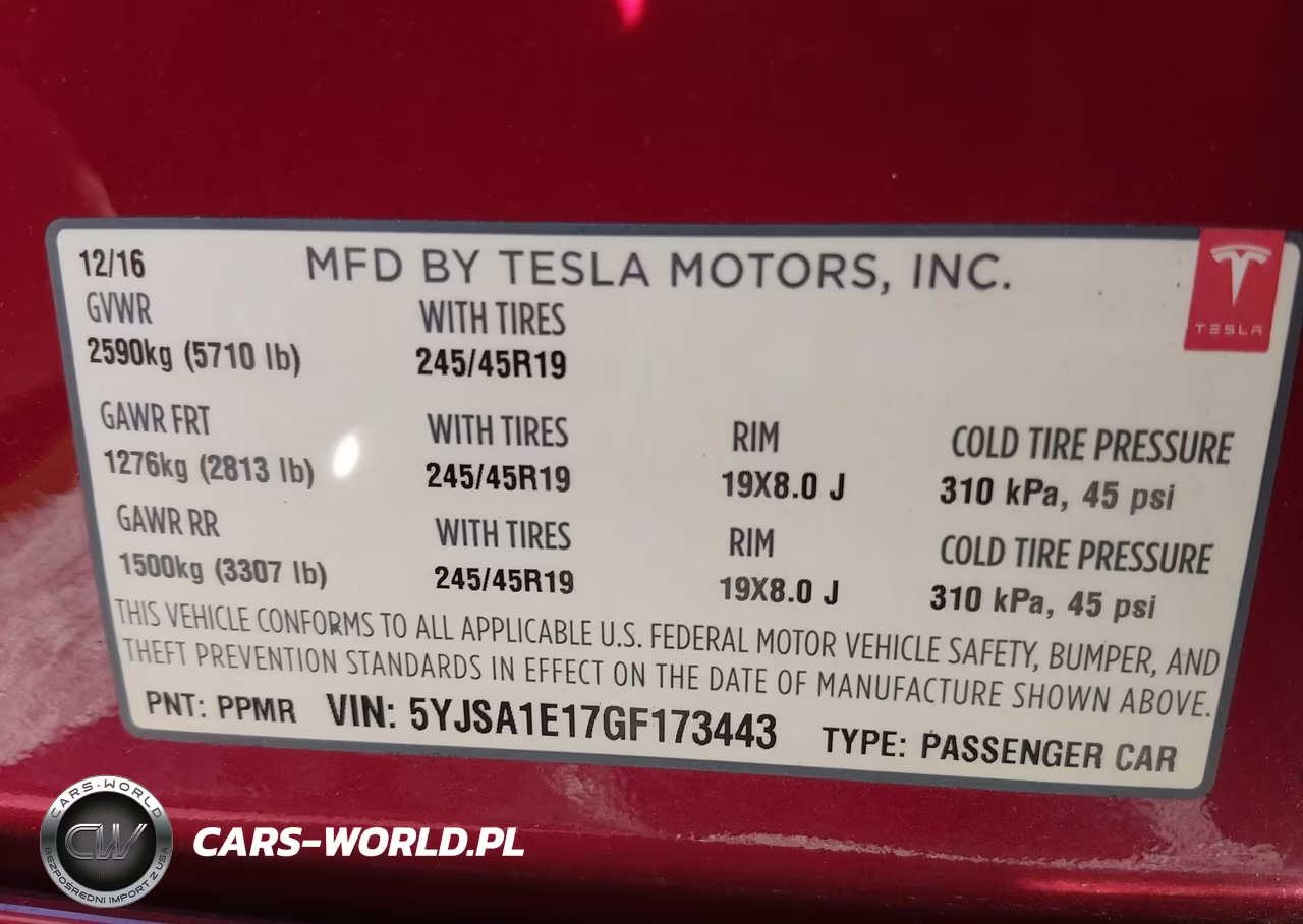 2016 Tesla Model S 60-70-75-85 VIN:5YJSA1E17GF173443 - 9
