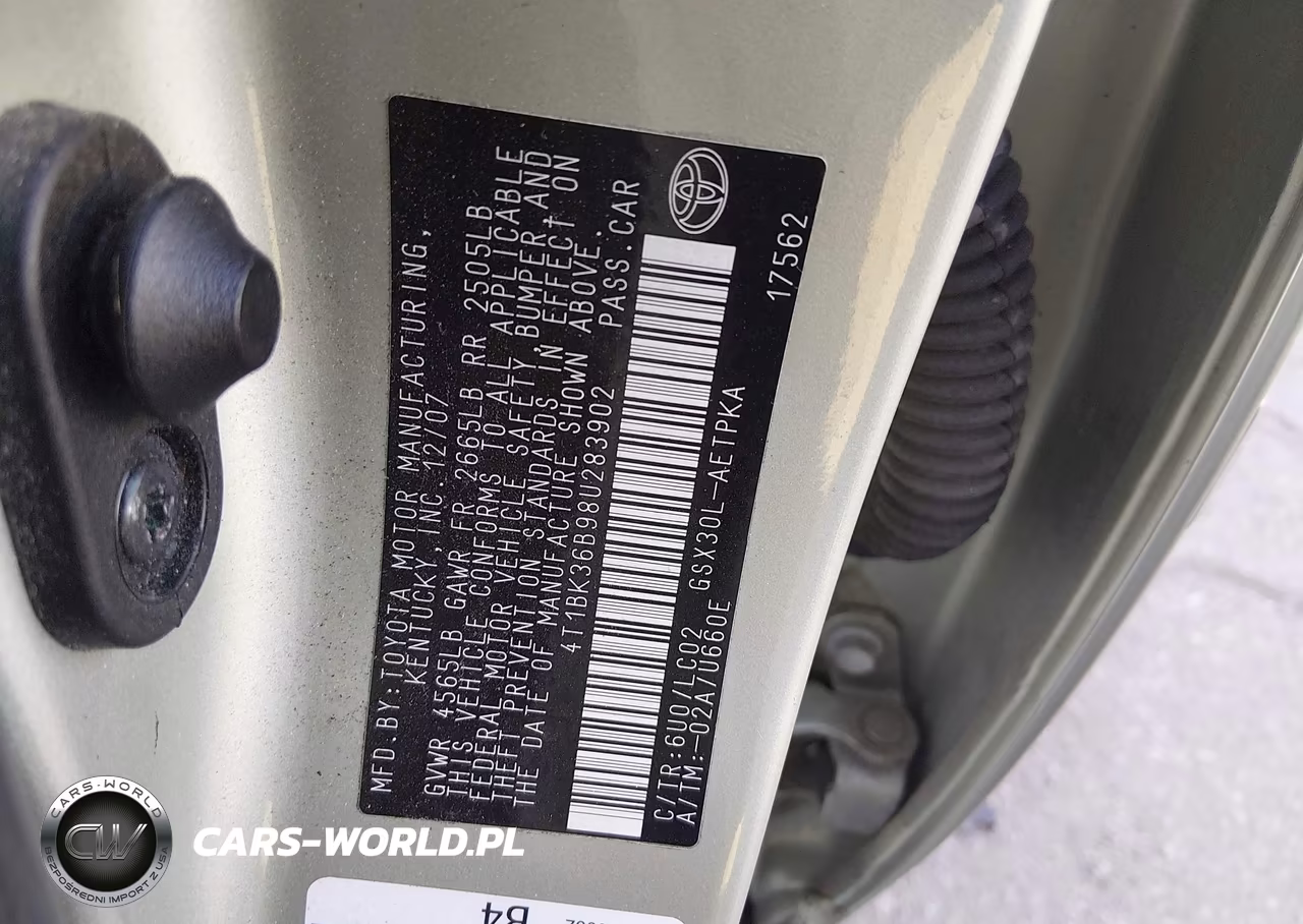 2008 Toyota Avalon Limited VIN:4T1BK36B98U283902 - 9