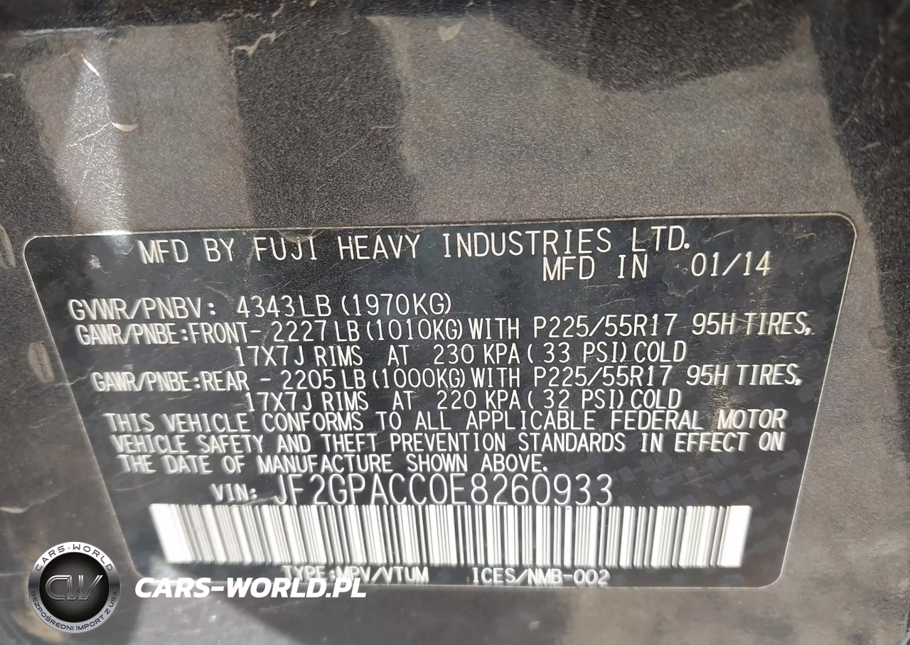 2014 Subaru Xv Crosstrek 2.0I Premium VIN:JF2GPACC0E8260933 - 9
