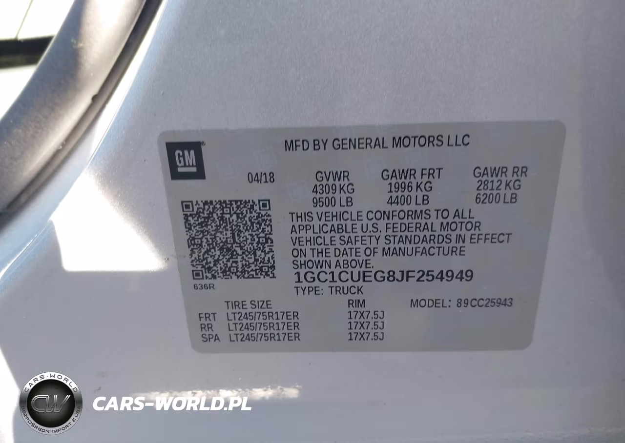 2018 Chevrolet Silverado 2500Hd Wt VIN:1GC1CUEG8JF254949 - 9
