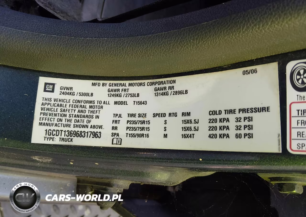 2006 Chevrolet Colorado Lt VIN:1GCDT136968317963 - 9