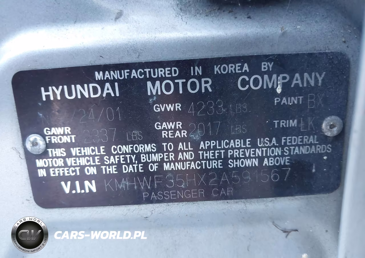 2002 Hyundai Sonata Gls-Lx VIN:KMHWF35HX2A591567 - 9