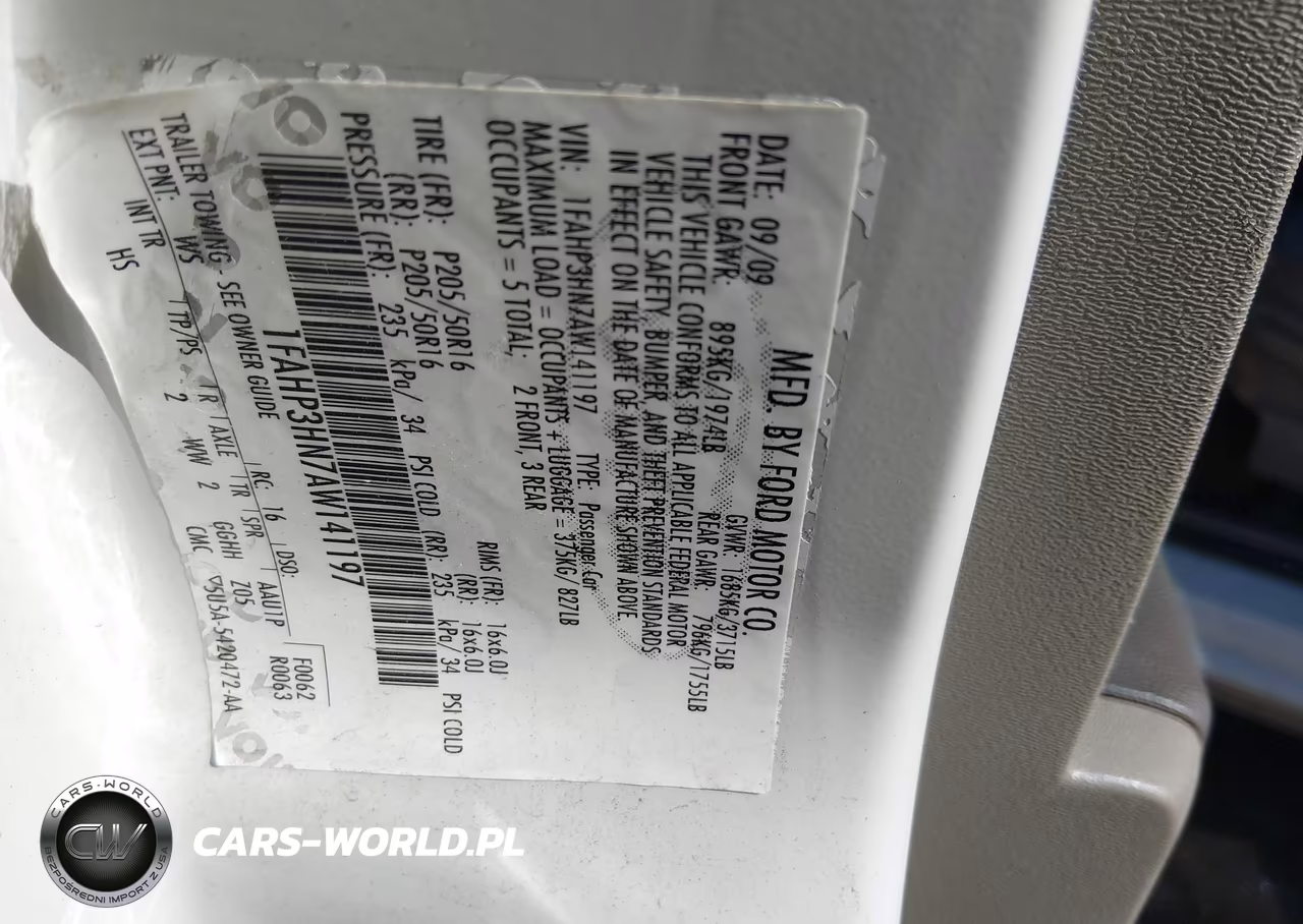 2010 Ford Focus Sel VIN:1FAHP3HN7AW141197 - 9