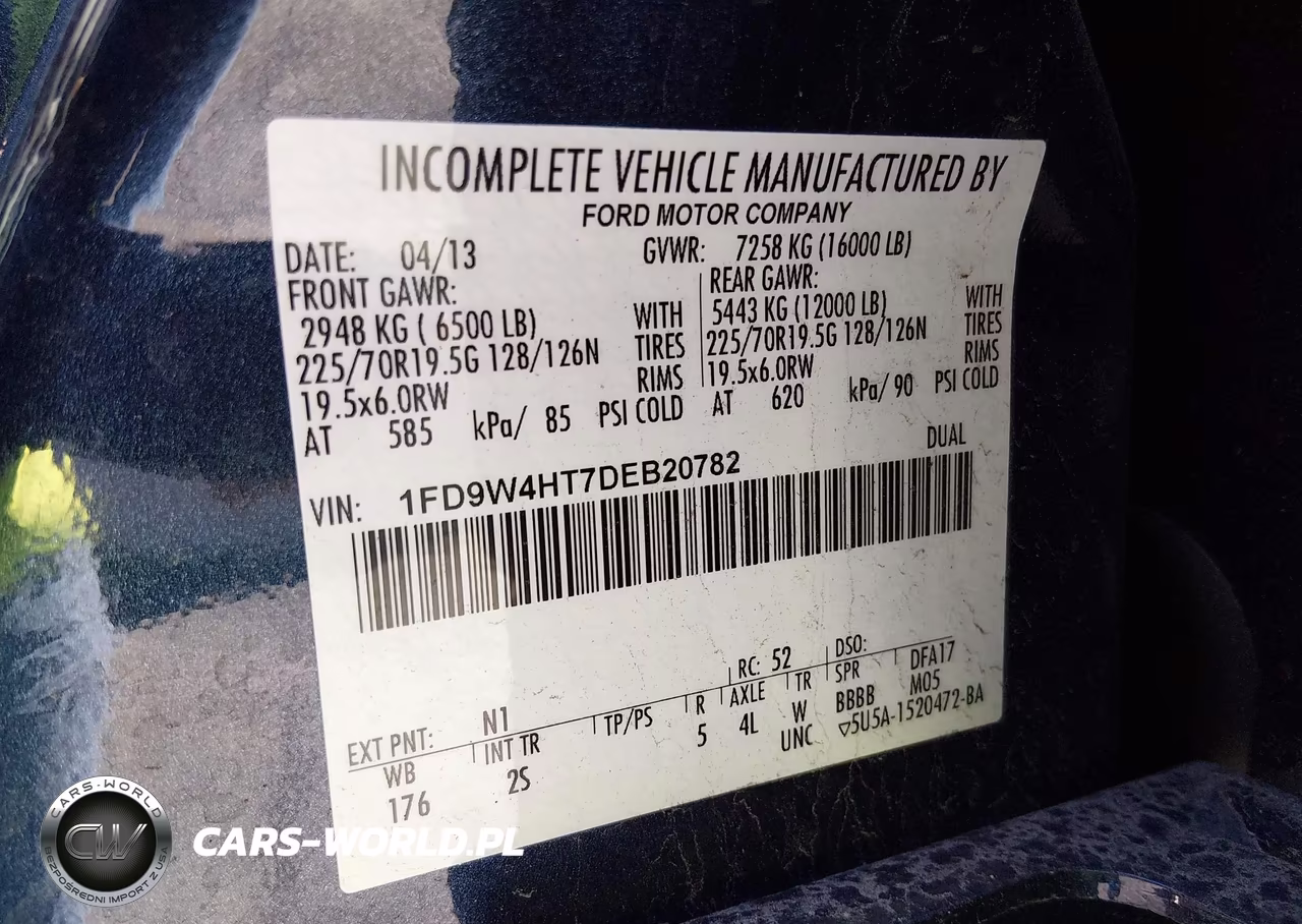 2013 Ford F-450 Chassis Xl VIN:1FD9W4HT7DEB20782 - 9