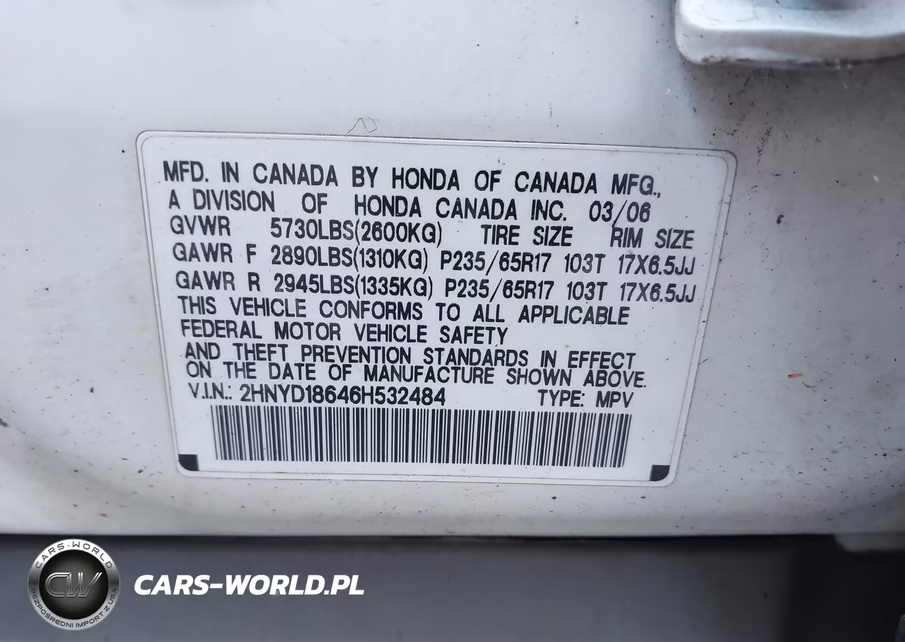 2006 Acura Mdx VIN:2HNYD18646H532484 - 9