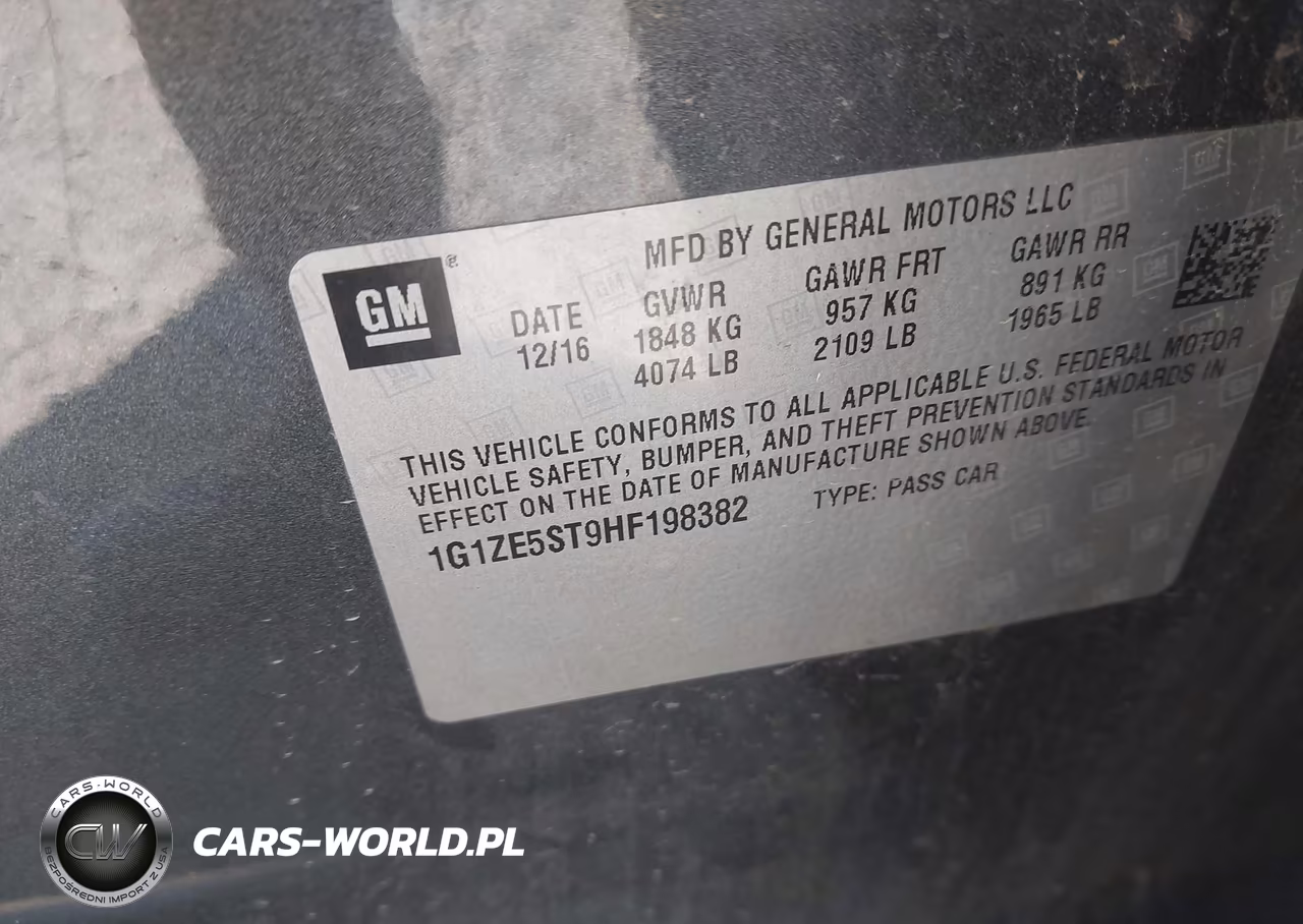 2017 Chevrolet Malibu 1Lt VIN:1G1ZE5ST9HF198382 - 9