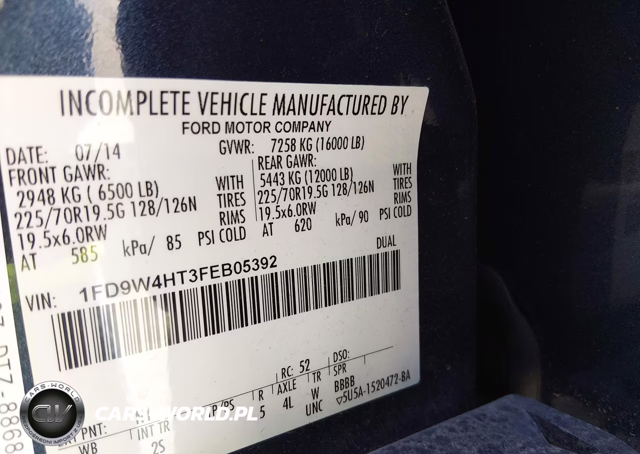 2015 Ford F-450 Chassis Xl VIN:1FD9W4HT3FEB05392 - 9