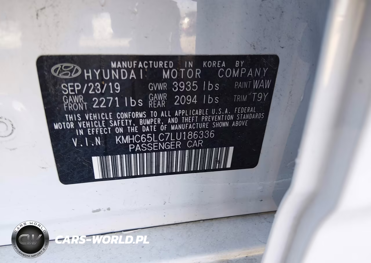 2020 Hyundai Ioniq Hybrid Blue VIN:KMHC65LC7LU186336 - 9