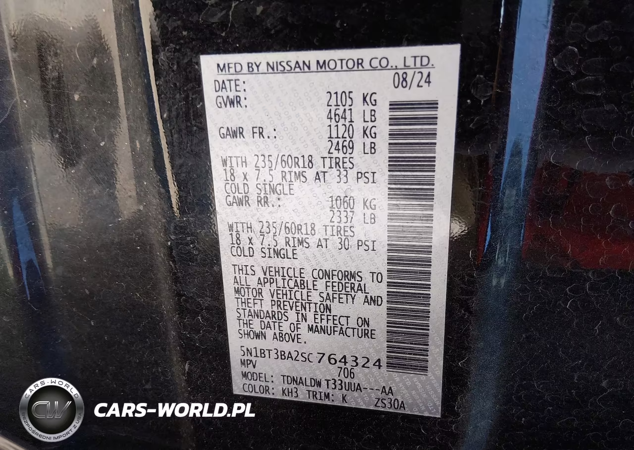 2025 Nissan Rogue Sv Fwd VIN:5N1BT3BA2SC764324 - 9