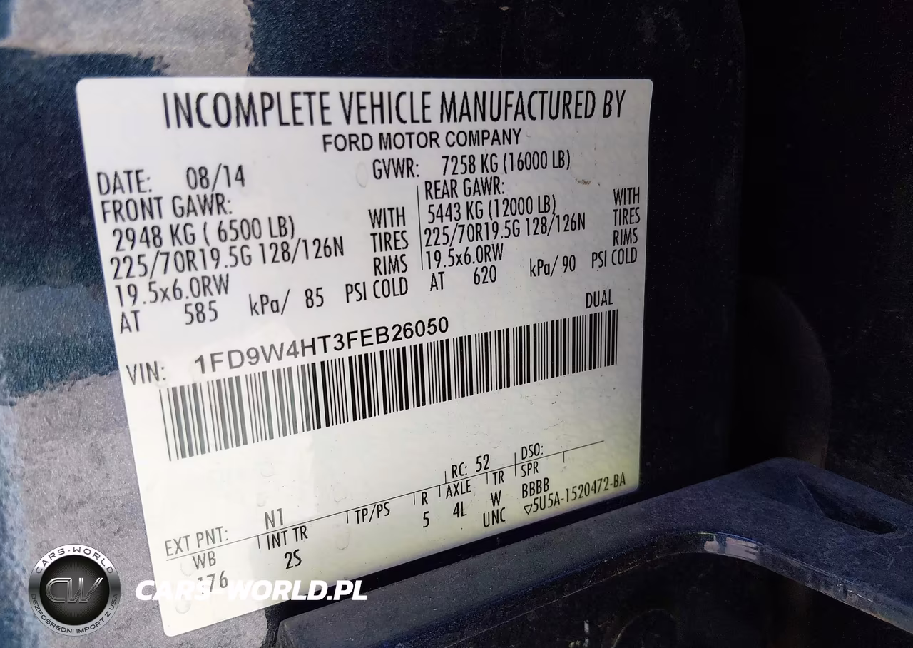 2015 Ford F-450 Chassis Xl VIN:1FD9W4HT3FEB26050 - 9