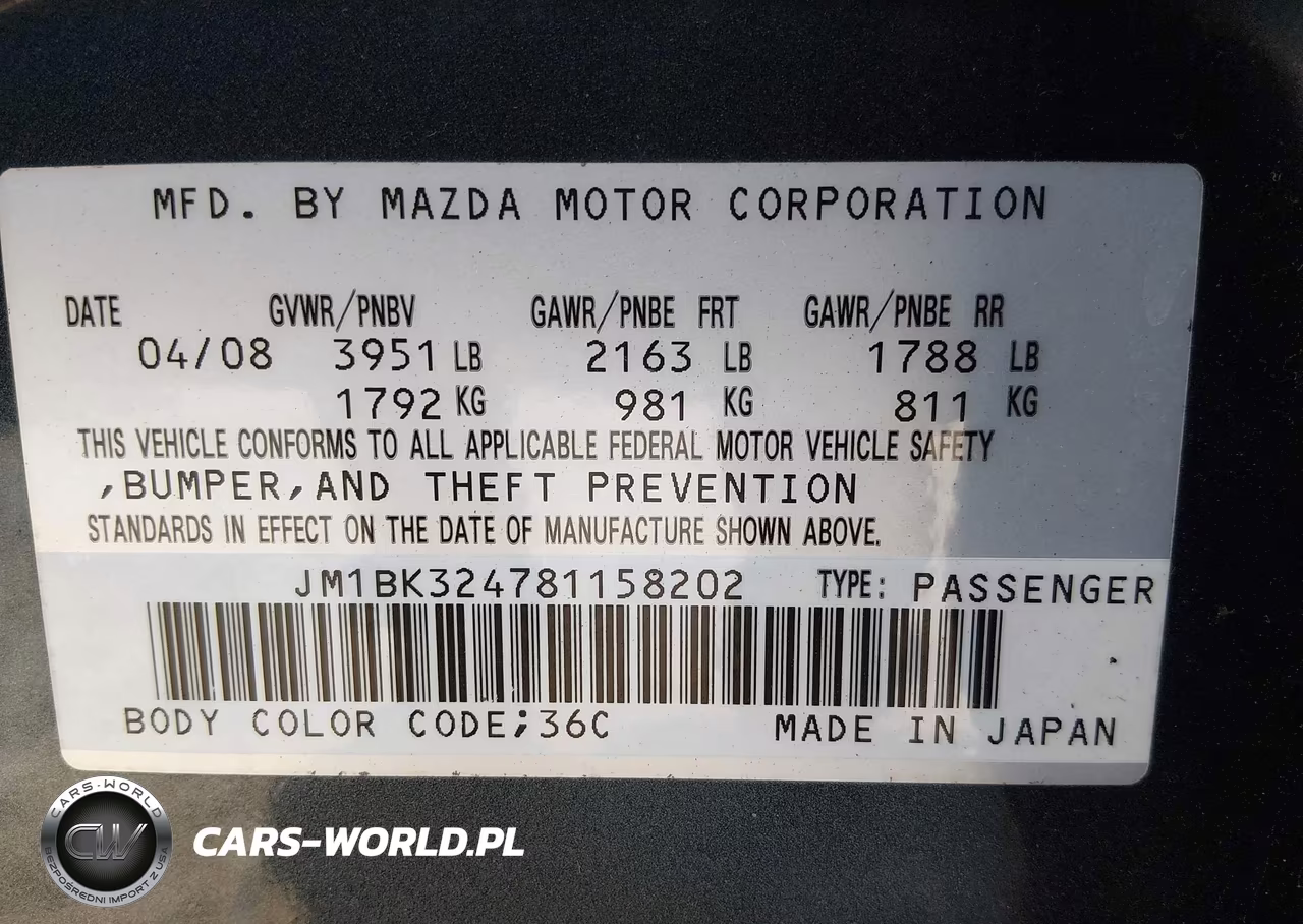2008 Mazda Mazda3 S Grand Touring VIN:JM1BK324781158202 - 9