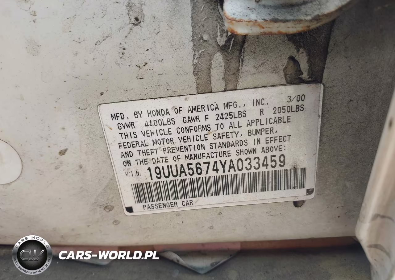2000 Acura Tl 3.2 W-Navigation System (A5) VIN:19UUA5674YA033459 - 9