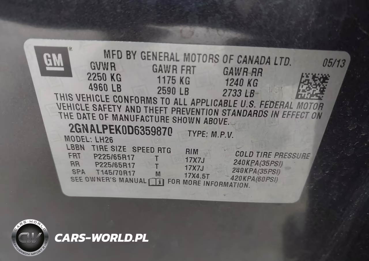 2013 Chevrolet Equinox 2Lt VIN:2GNALPEK0D6359870 - 9