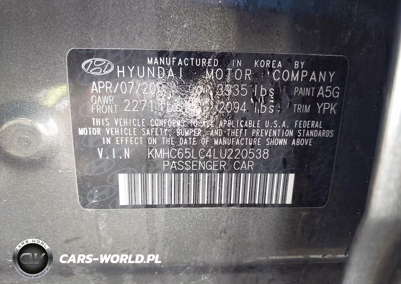 2020 Hyundai Ioniq Hybrid Blue VIN:KMHC65LC4LU220538 - 9
