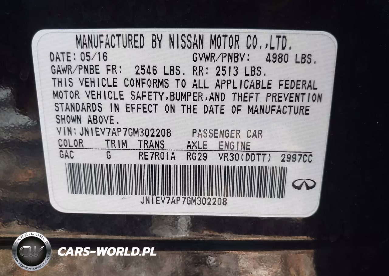 2016 Infiniti Q50 3.0T Premium VIN:JN1EV7AP7GM302208 - 9