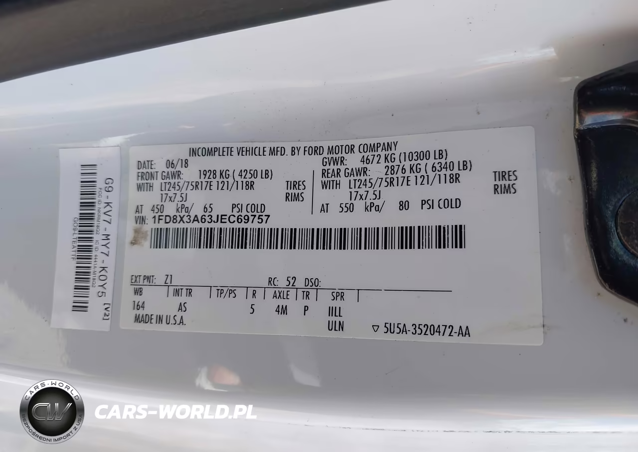 2018 Ford F-350 Xlt VIN:1FD8X3A63JEC69757 - 9