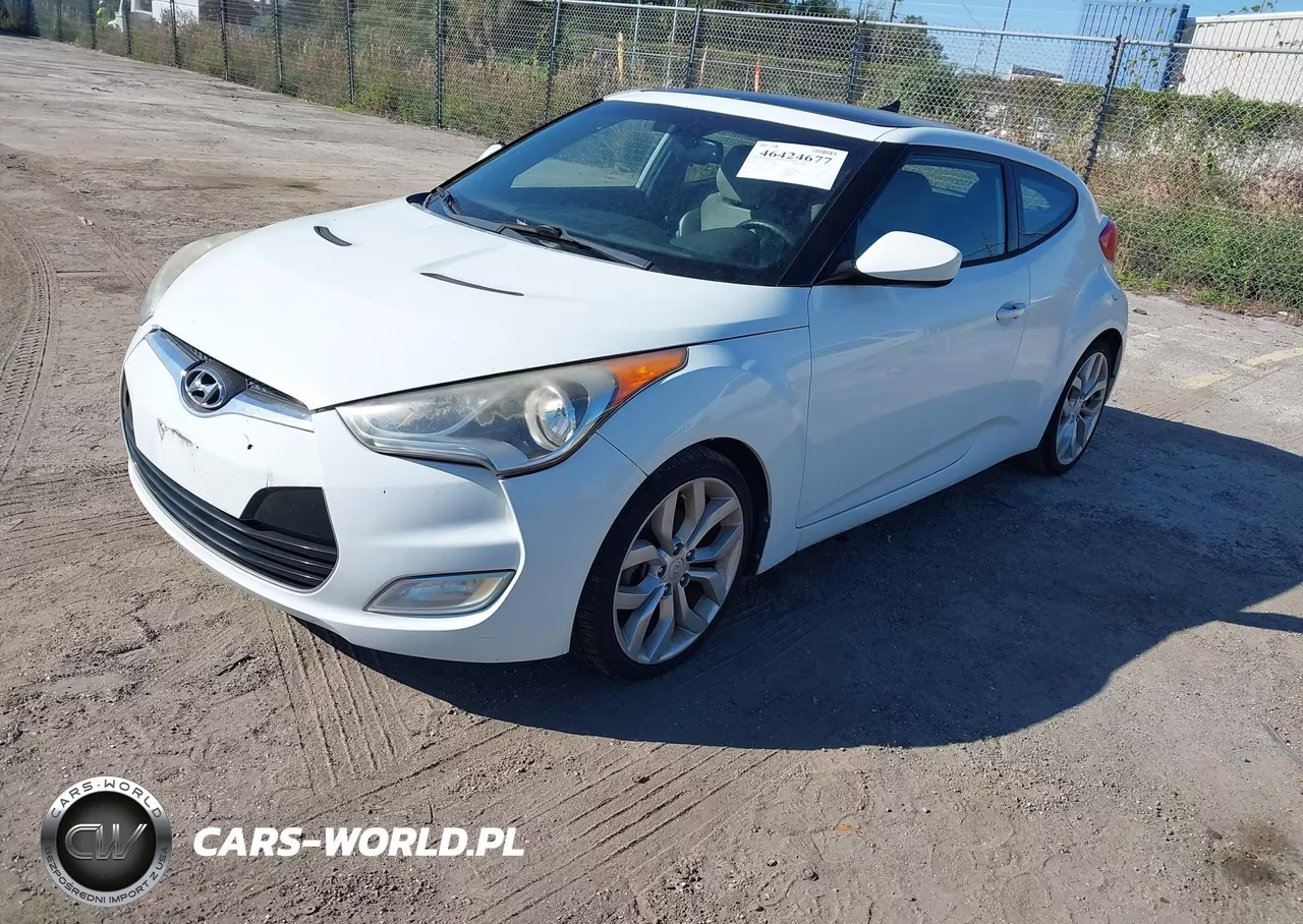 2013 Hyundai Veloster Base W-Gray VIN:KMHTC6AD2DU152185 - 2
