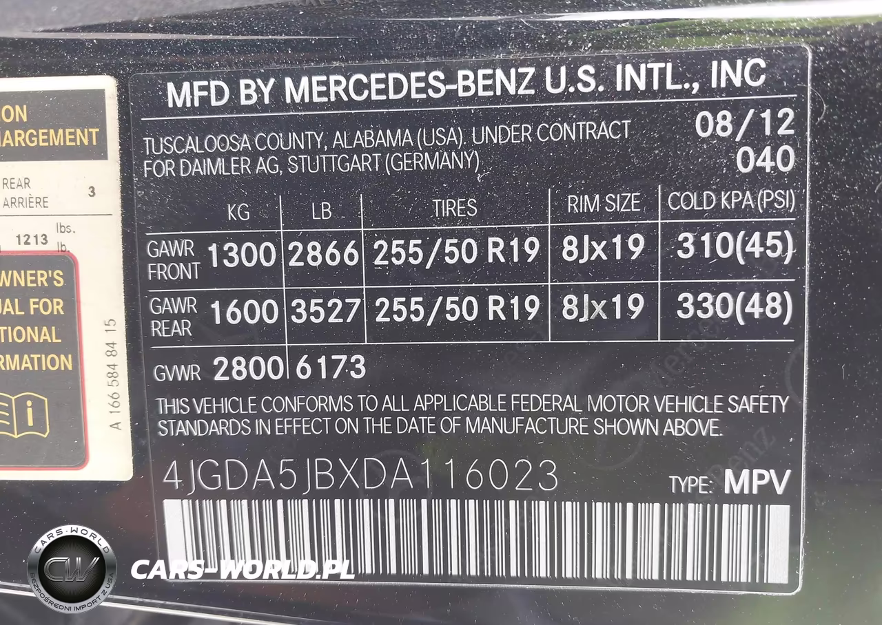 2013 Mercedes-Benz Ml 350 VIN:4JGDA5JBXDA116023 - 9