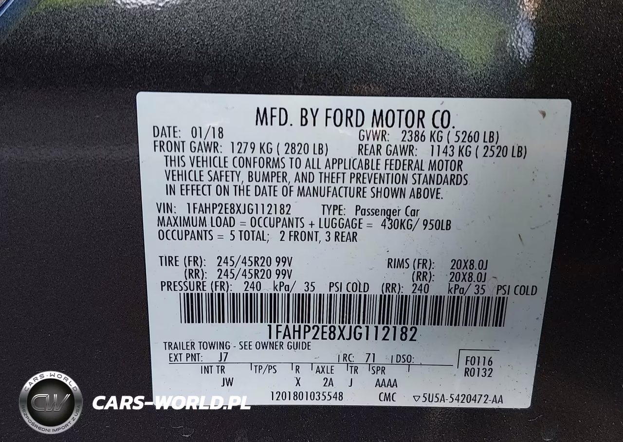 2018 Ford Taurus Sel VIN:1FAHP2E8XJG112182 - 9