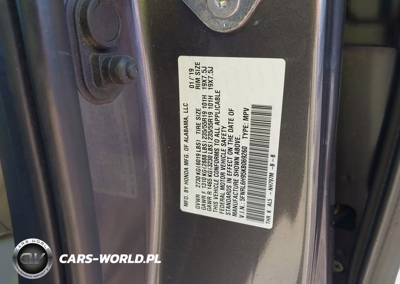 2019 Honda Odyssey Elite VIN:5FNRL6H95KB069260 - 9