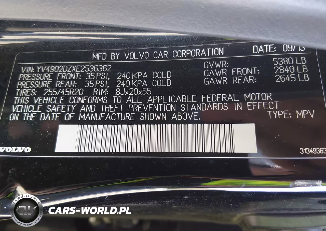 2014 Volvo Xc60 T6 R-Design VIN:YV4902DZXE2536362 - 9