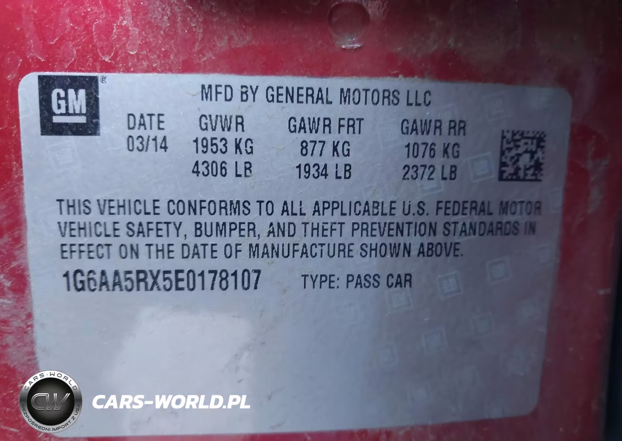 2014 Cadillac Ats Standard VIN:1G6AA5RX5E0178107 - 9