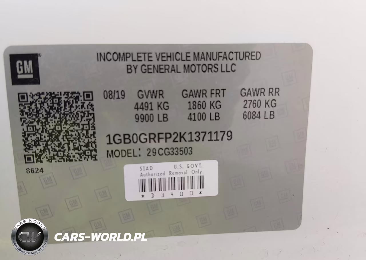 2019 Chevrolet Express Cutaway 4500 VIN:1GB0GRFP2K1371179 - 9