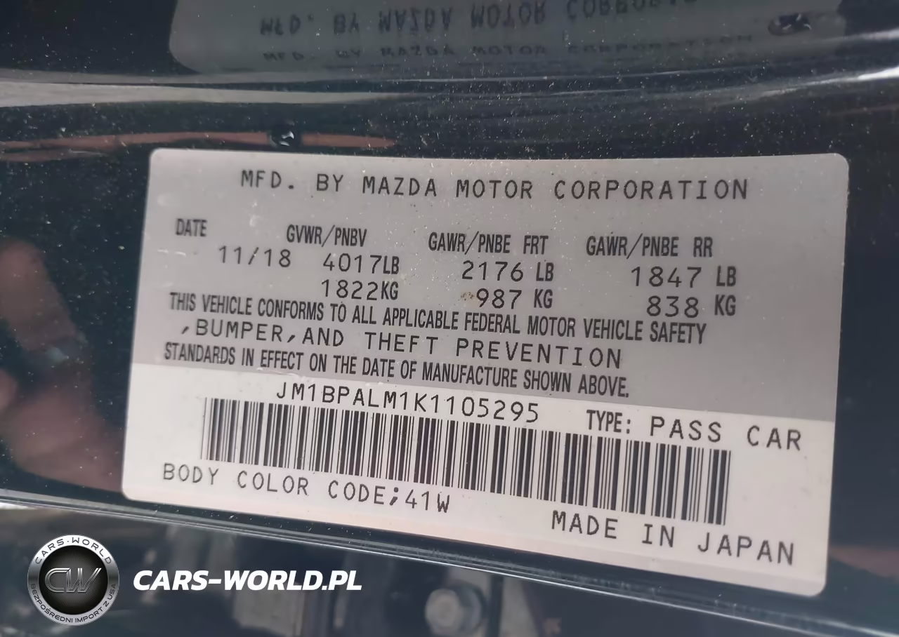 2019 Mazda Mazda3 VIN:JM1BPALM1K1105295 - 9