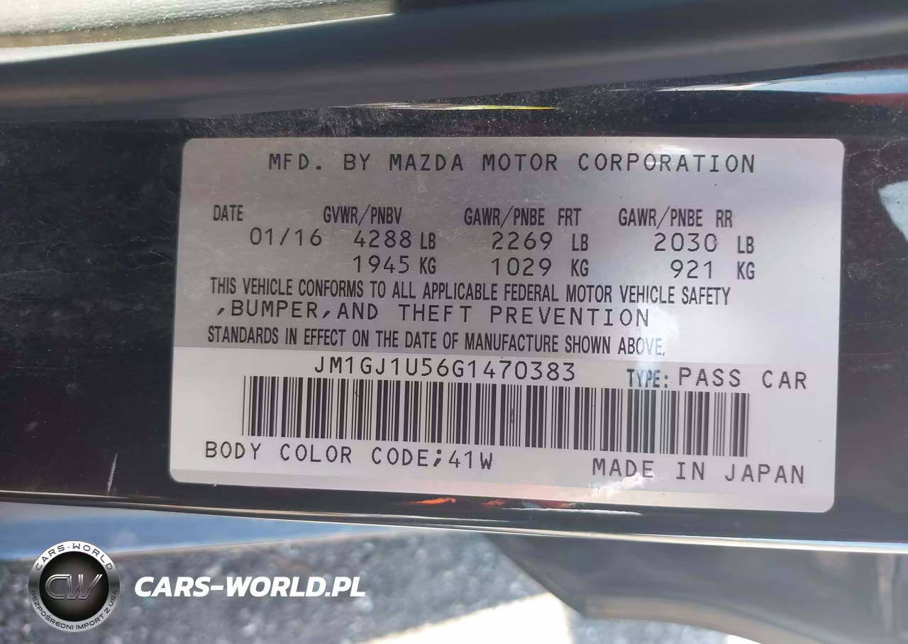 2016 Mazda Mazda6 I Sport VIN:JM1GJ1U56G1470383 - 9