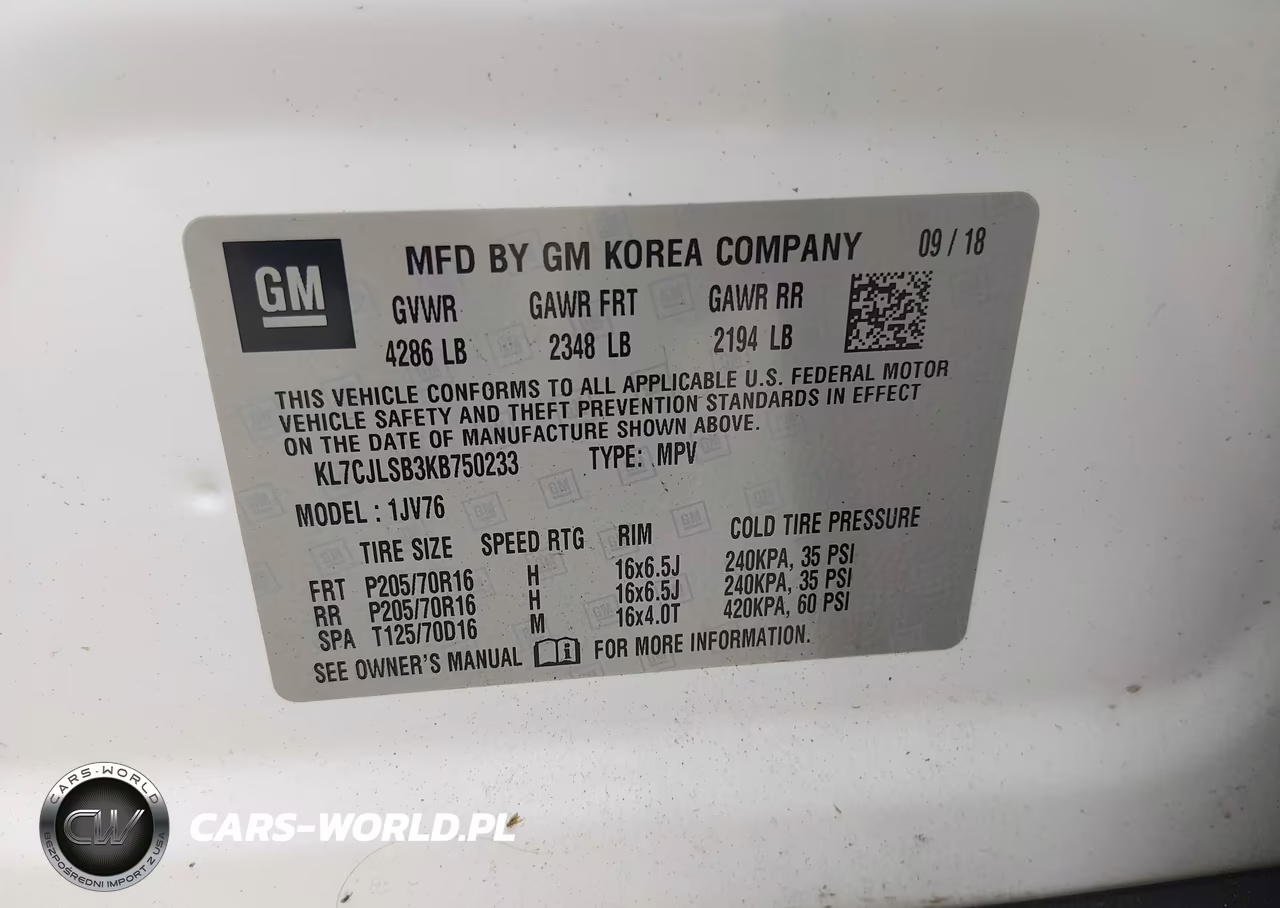 2019 Chevrolet Trax Lt VIN:KL7CJLSB3KB750233 - 9