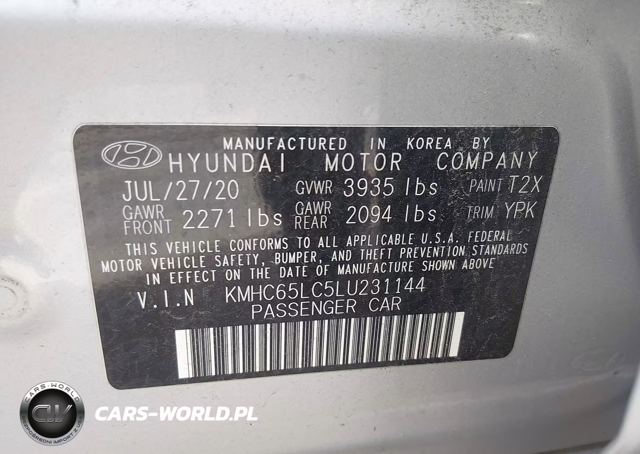 2020 Hyundai Ioniq Hybrid Blue VIN:KMHC65LC5LU231144 - 9